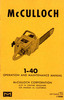 Thumbnail McCulloch 1-40 Chain Saw Owners - Operators Manual Thumbnail McCulloch 1-40 Chain Saw Owners - Operators Manual